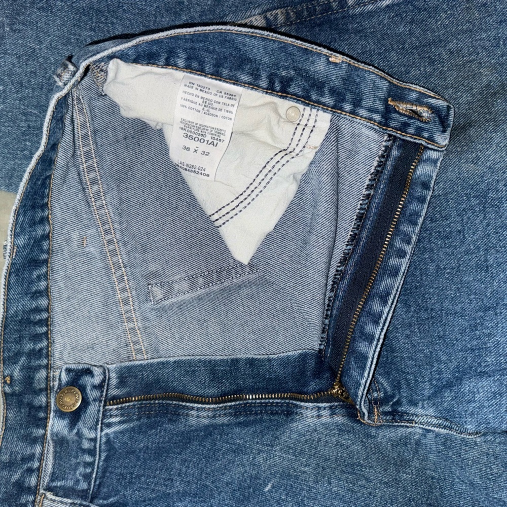 Wrangler Rugged Relaxed Fit Blue Jeans Work Jeans 36x32 - Picture 11 of 12